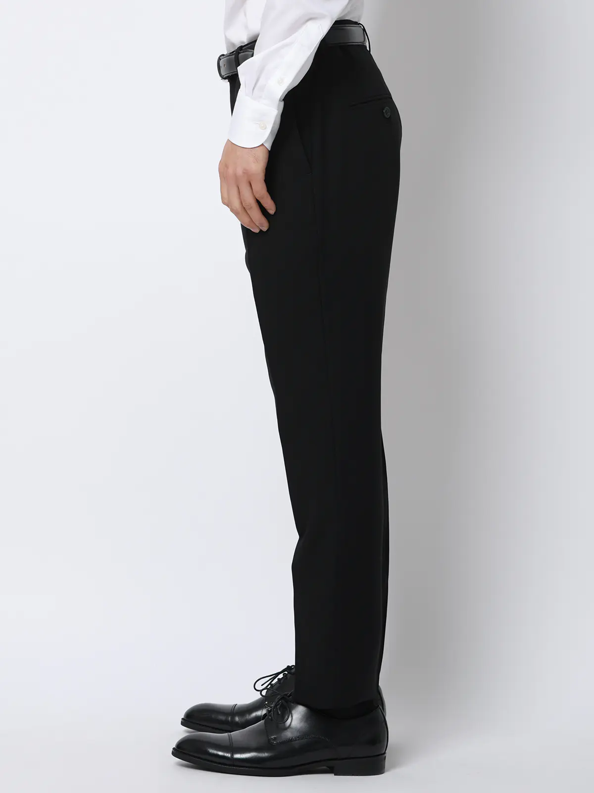 スーツ／サマーフォーマル／接触冷感／2つボタン／無地／TR29 ブラック 体型（DROP):スリム　8DROP(YA体),身長:160cm