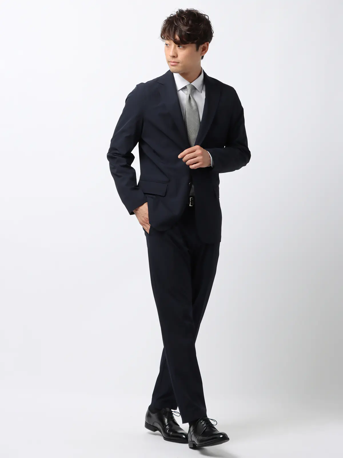 PERFORMANCE SUIT／ジャケット＆パンツセットアップ／ウォッシャブル／裾上げ済み ネイビー S