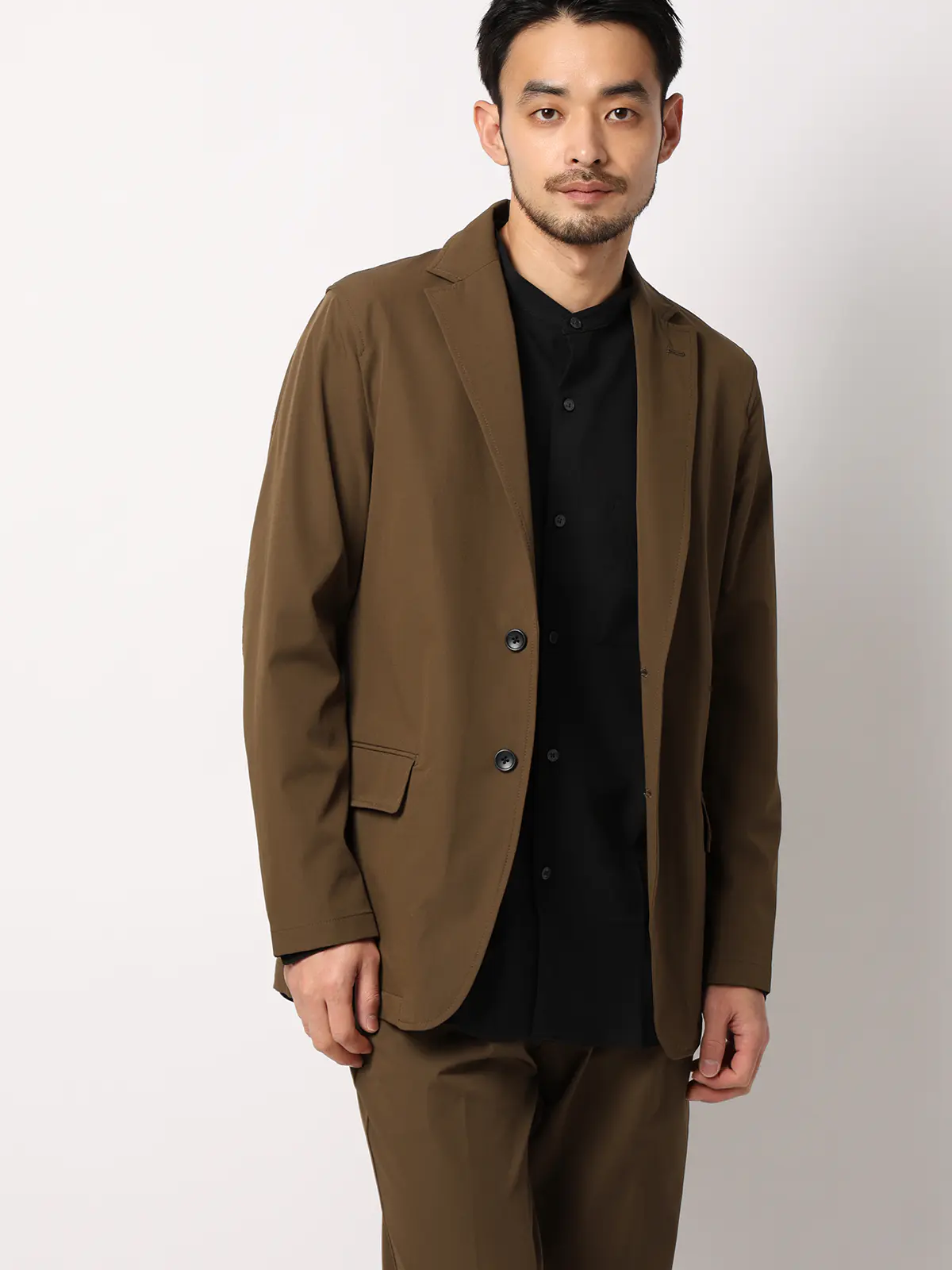 PERFORMANCE SUIT/ジャケット&パンツセットアップ/ウォッシャブル/裾上げ済み カーキ S