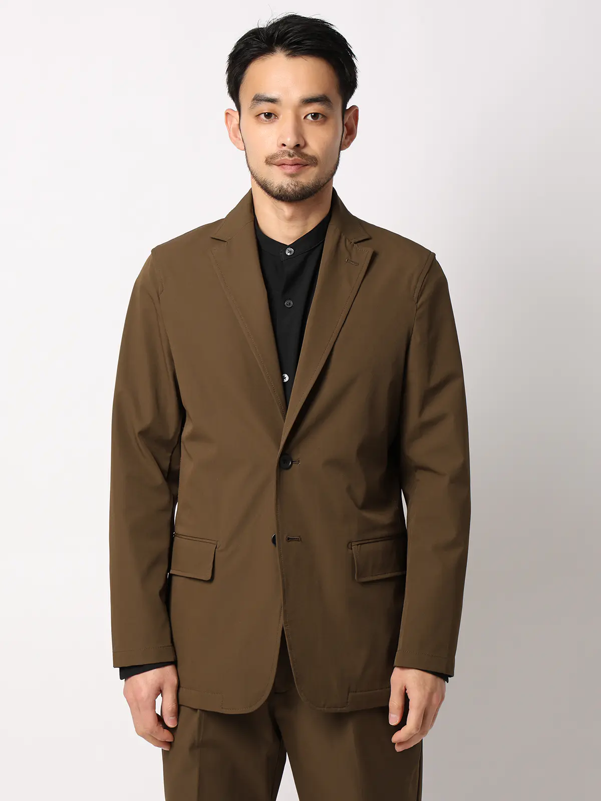 PERFORMANCE SUIT/ジャケット&パンツセットアップ/ウォッシャブル/裾上げ済み カーキ S