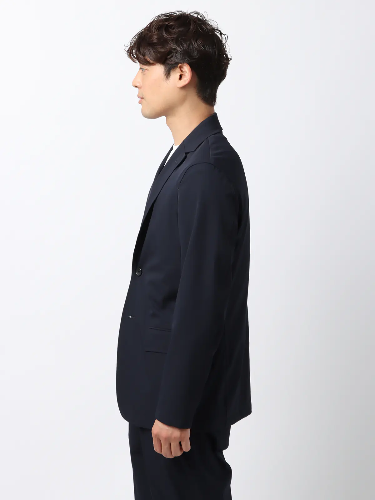 WEB限定／PERFORMANCE SUIT／ジャケット＆パンツ＆ロンTセットアップ／裾上げ済み ネイビー WideLL