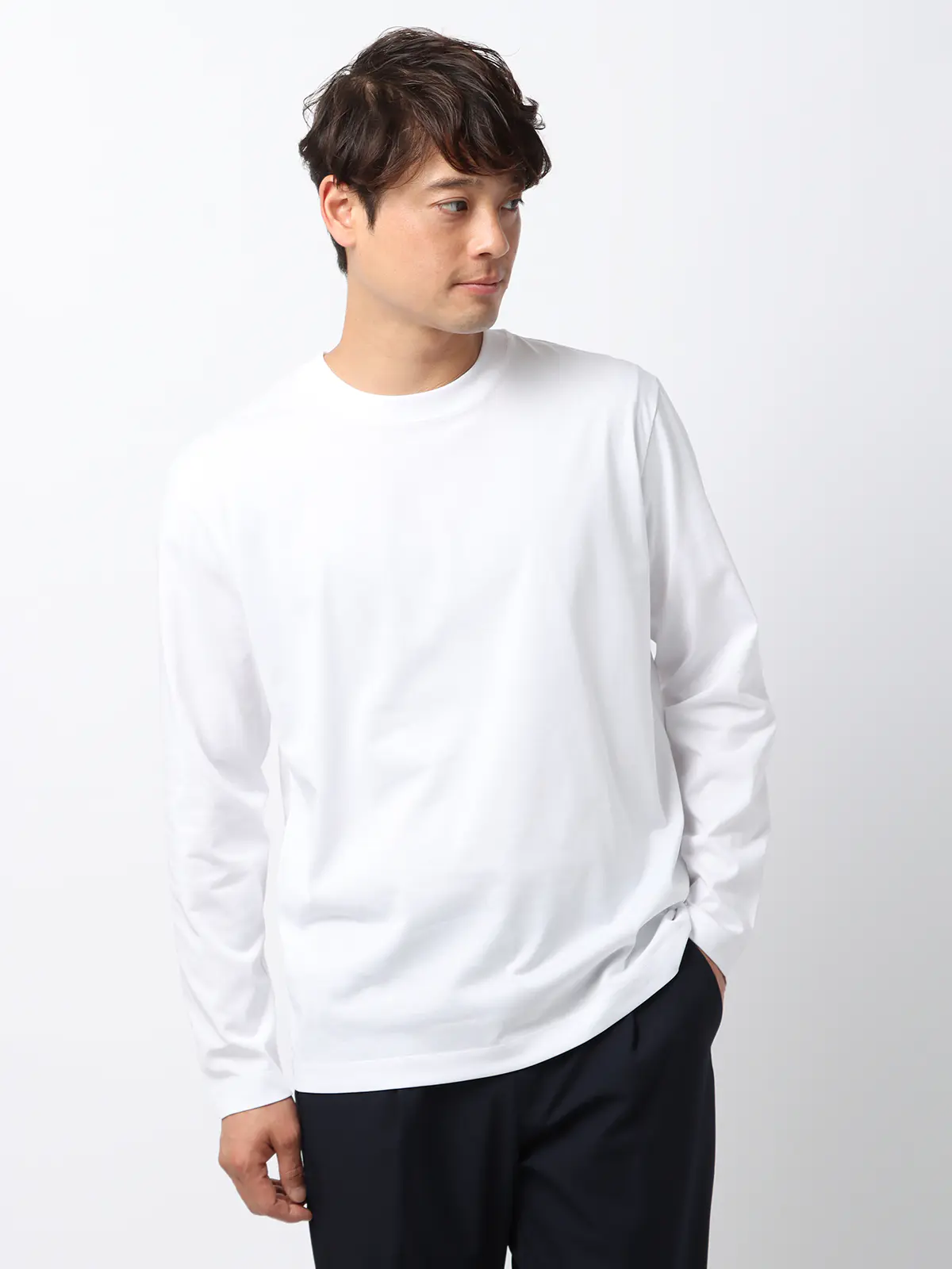 WEB限定／PERFORMANCE SUIT／ジャケット＆パンツ＆ロンTセットアップ／裾上げ済み ネイビー WideLL