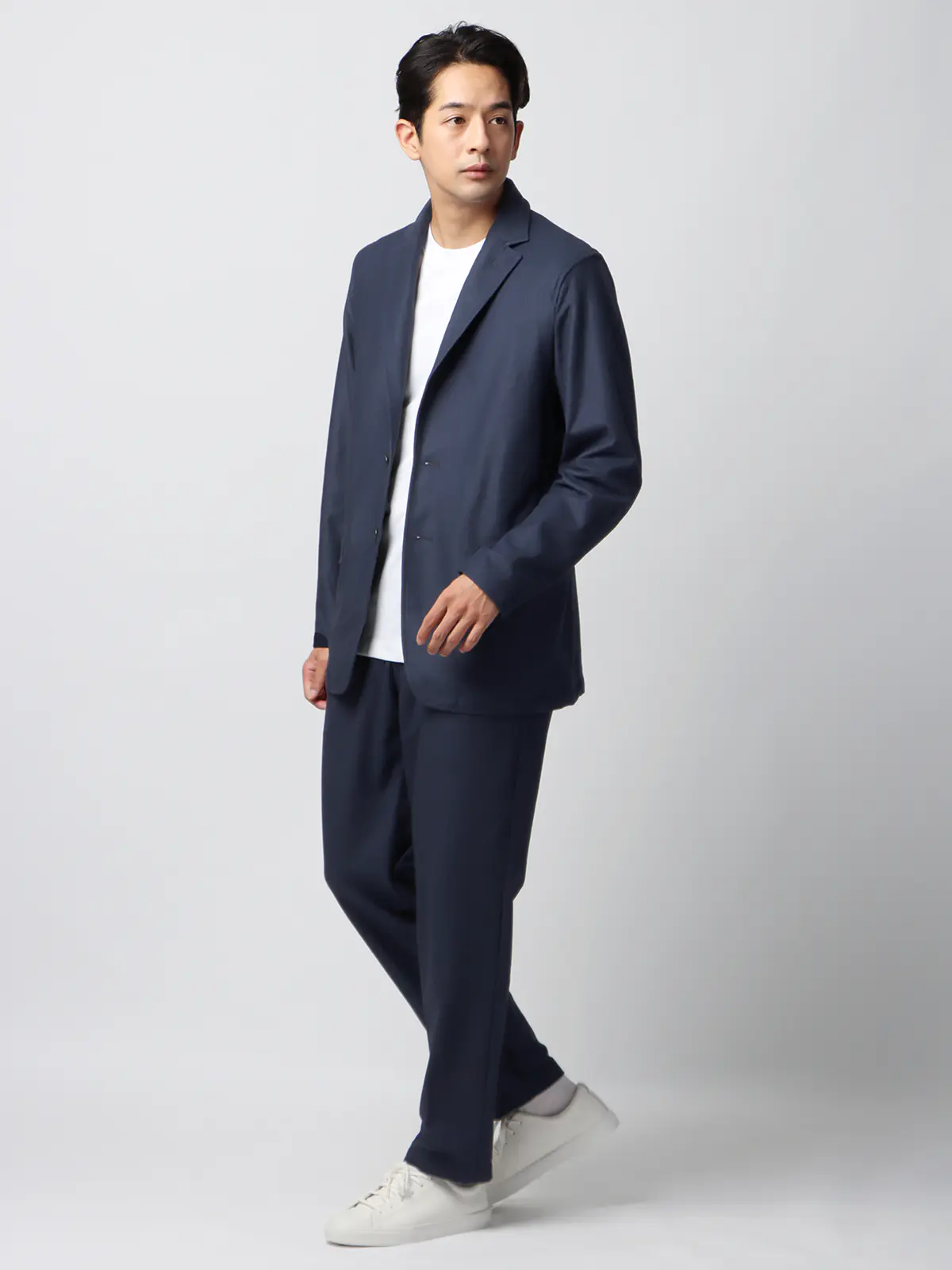 PERFORMANCE SUIT／ジャケット＆パンツセットアップ／ウォッシャブル／裾上げ済み ネイビー S