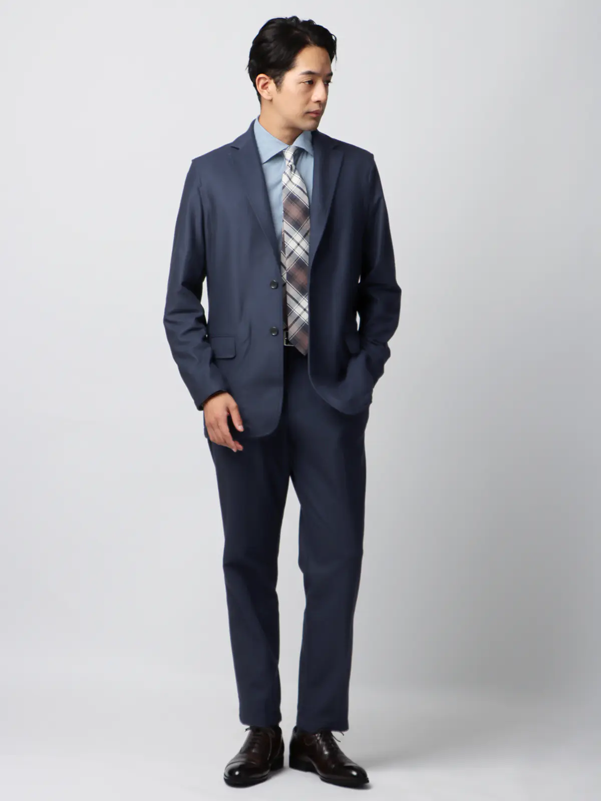 PERFORMANCE SUIT／ジャケット＆パンツセットアップ／ウォッシャブル／裾上げ済み ネイビー S