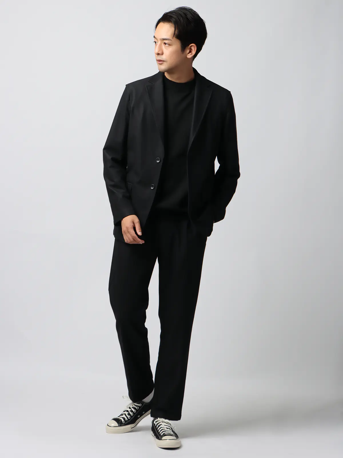 PERFORMANCE SUIT／ジャケット＆パンツセットアップ／ウォッシャブル／裾上げ済み ブラック S