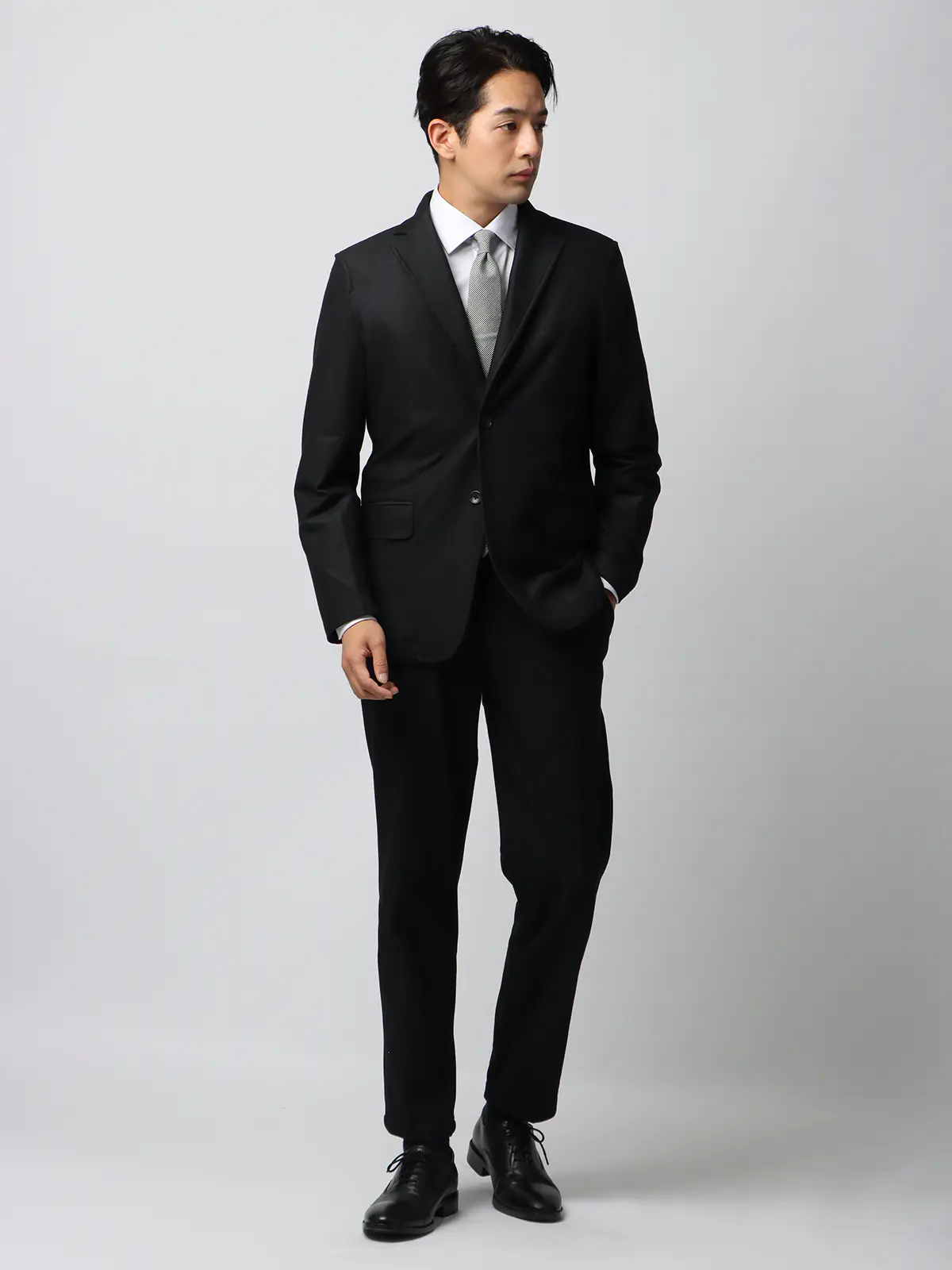 PERFORMANCE SUIT／ジャケット＆パンツセットアップ／ウォッシャブル／裾上げ済み ブラック S