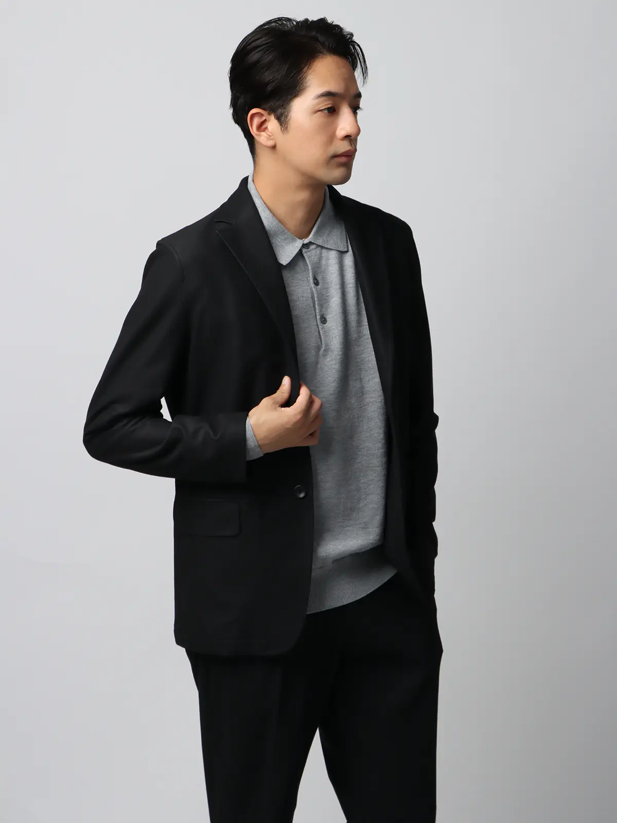 PERFORMANCE SUIT／ジャケット＆パンツセットアップ／ウォッシャブル／裾上げ済み ブラック S