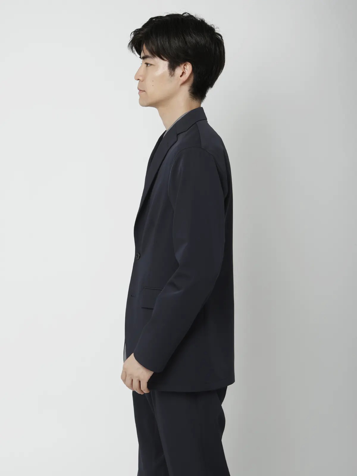 PERFORMANCE SUIT/ジャケット&パンツセットアップ/ウォッシャブル/無地/裾上げ済み ネイビー SS