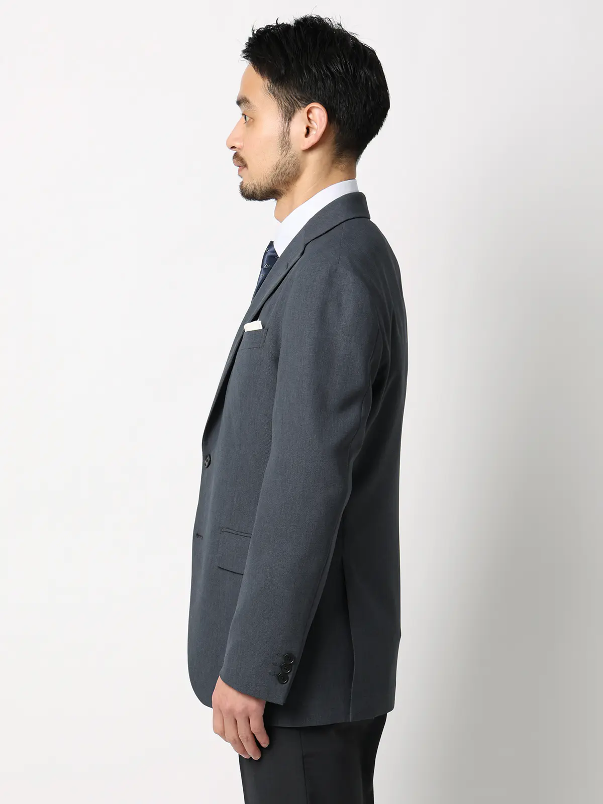 涼しい最高ジャケット/ウォッシャブル/ストレッチ/接触冷感/織柄/CH28 グレー S