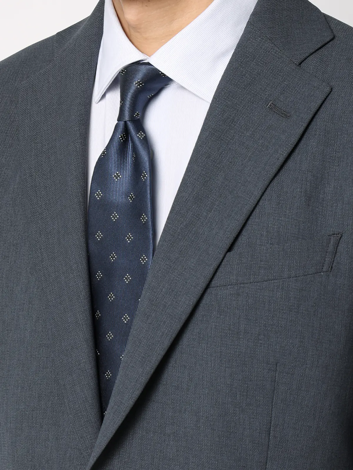 涼しい最高ジャケット/ウォッシャブル/ストレッチ/接触冷感/織柄/CH28 グレー S