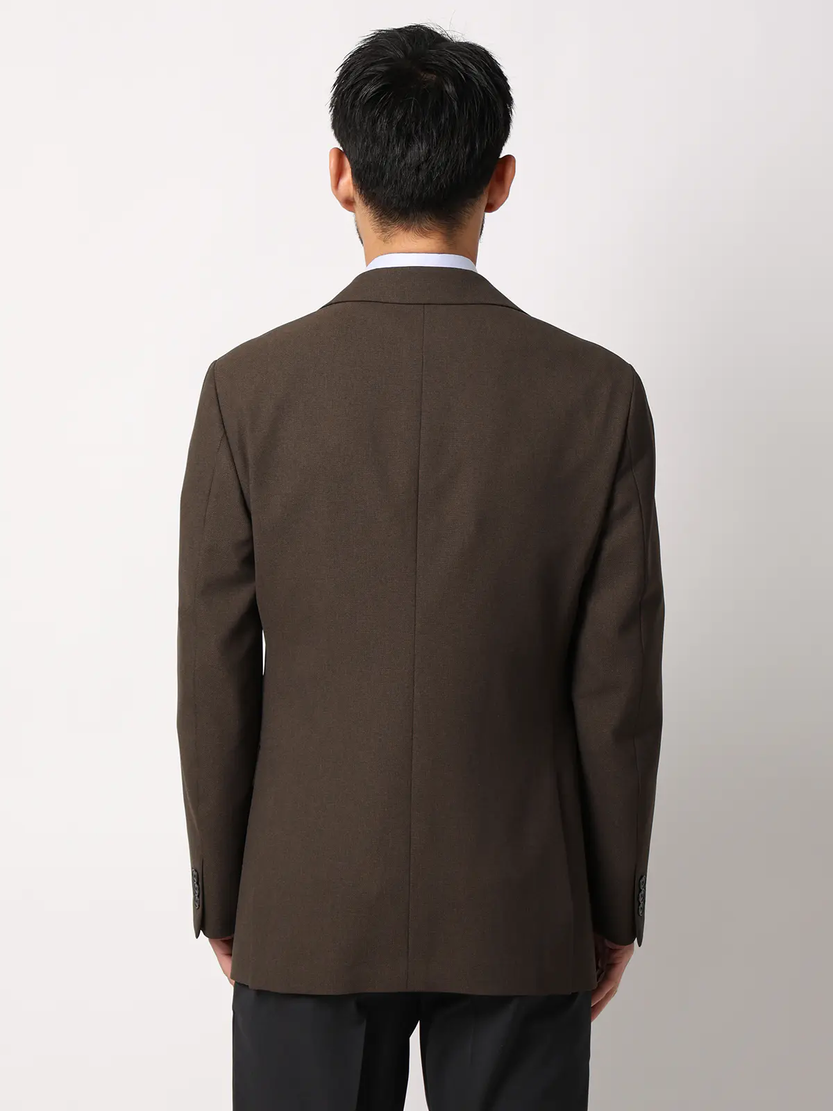 涼しい最高ジャケット／ウォッシャブル／ストレッチ／接触冷感／織柄／CH28 ブラウン S