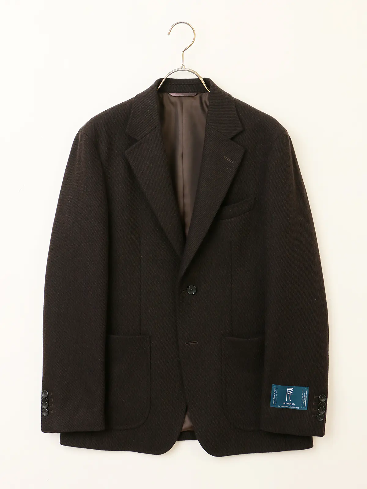 ジャケット/尾州/ウールカシミヤブレンド/ツイル/CR02 ブラウン SS