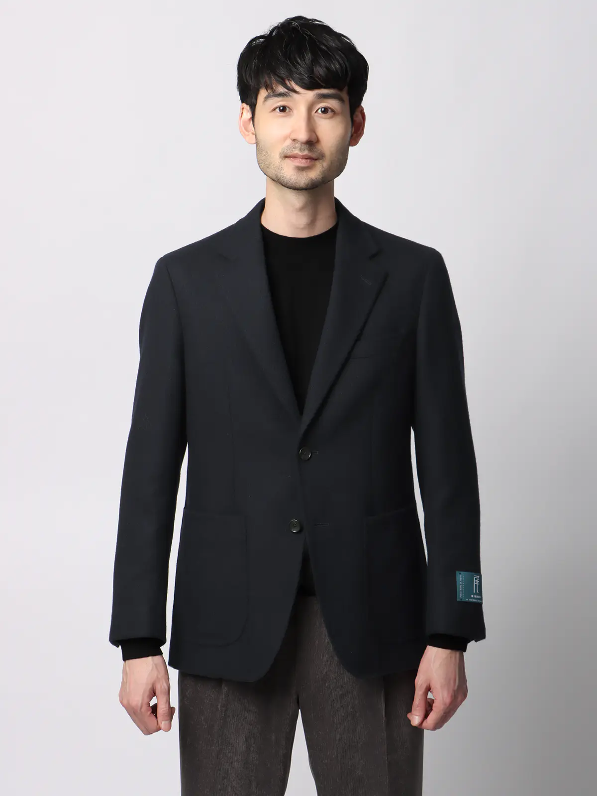 ジャケット／尾州／ウールカシミヤブレンド／ツイル／CR02 ネイビー SS