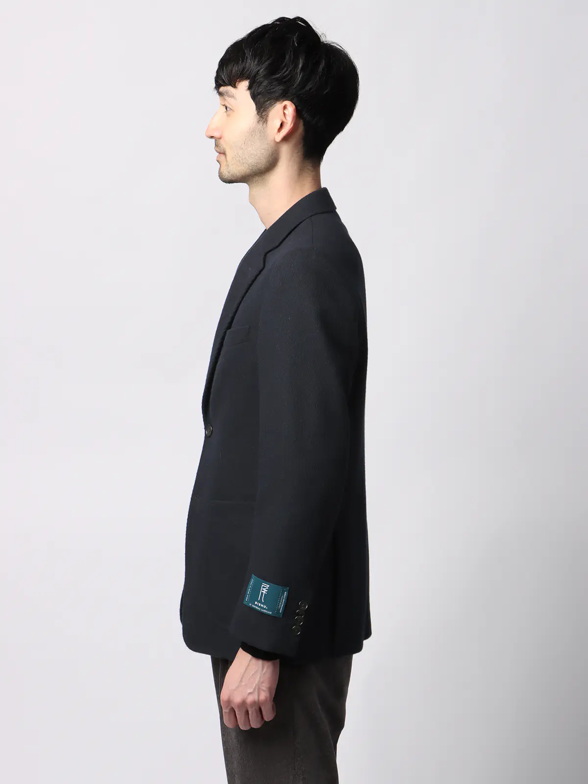 ジャケット／尾州／ウールカシミヤブレンド／ツイル／CR02 ネイビー SS