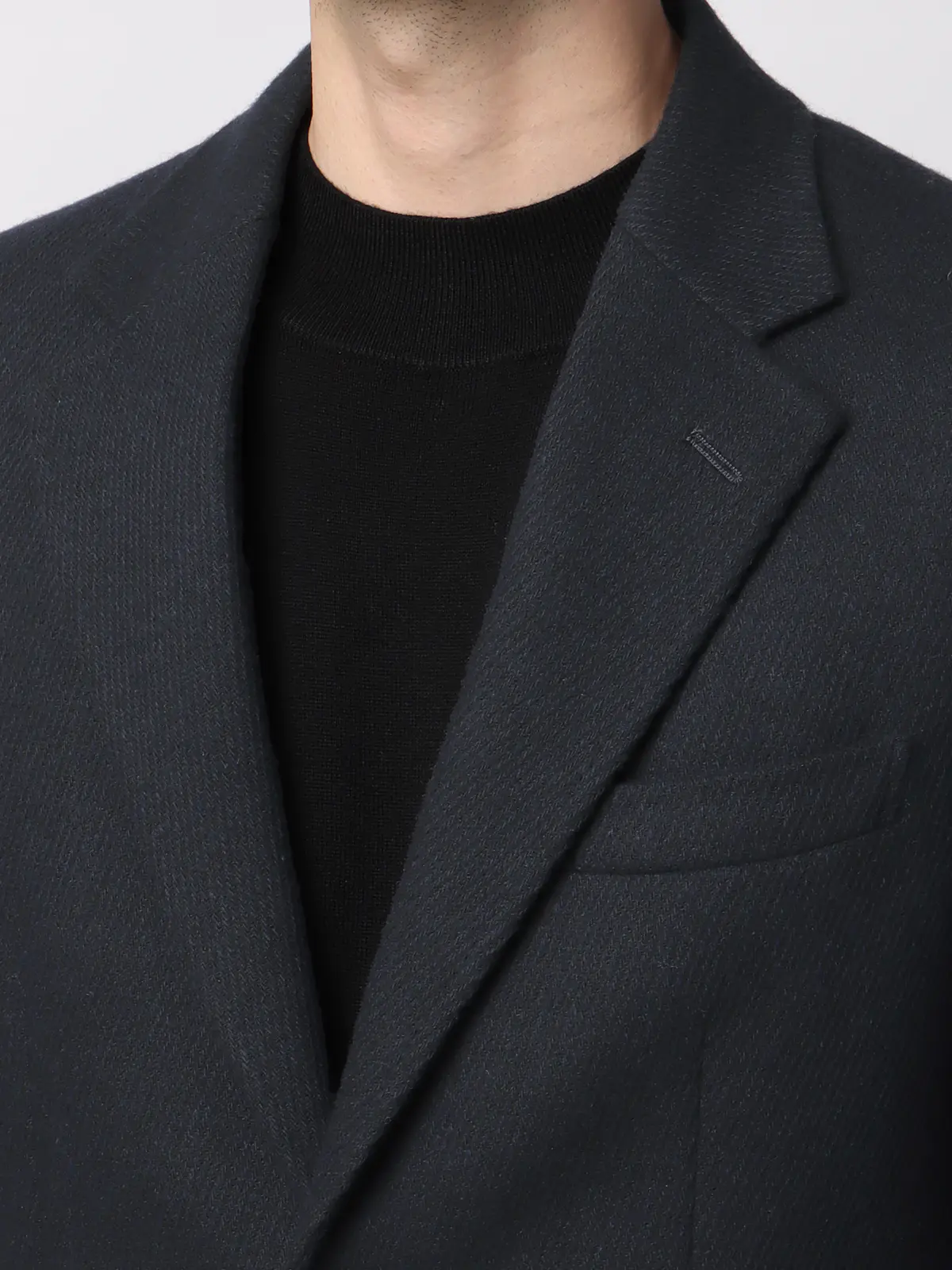 ジャケット／尾州／ウールカシミヤブレンド／ツイル／CR02 ネイビー SS