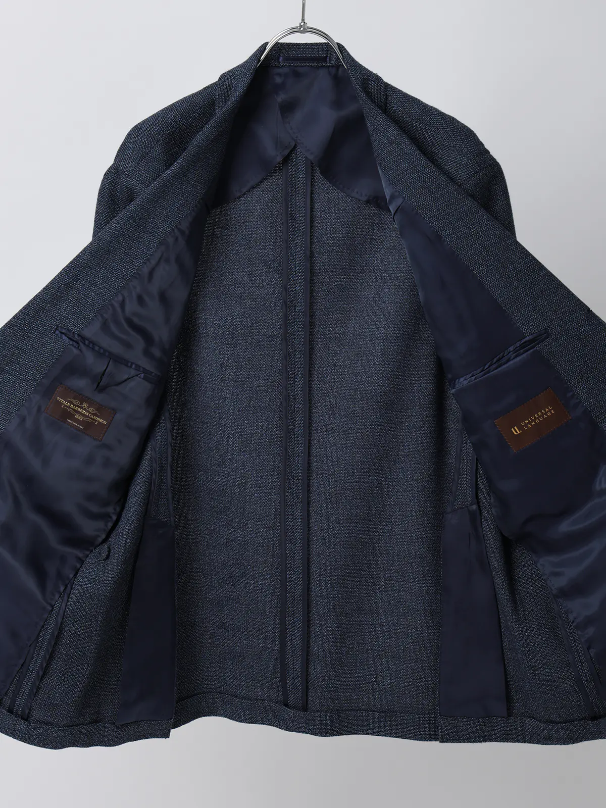 ジャケット／CANONICO／ウール／織柄／LE03 ブルー M