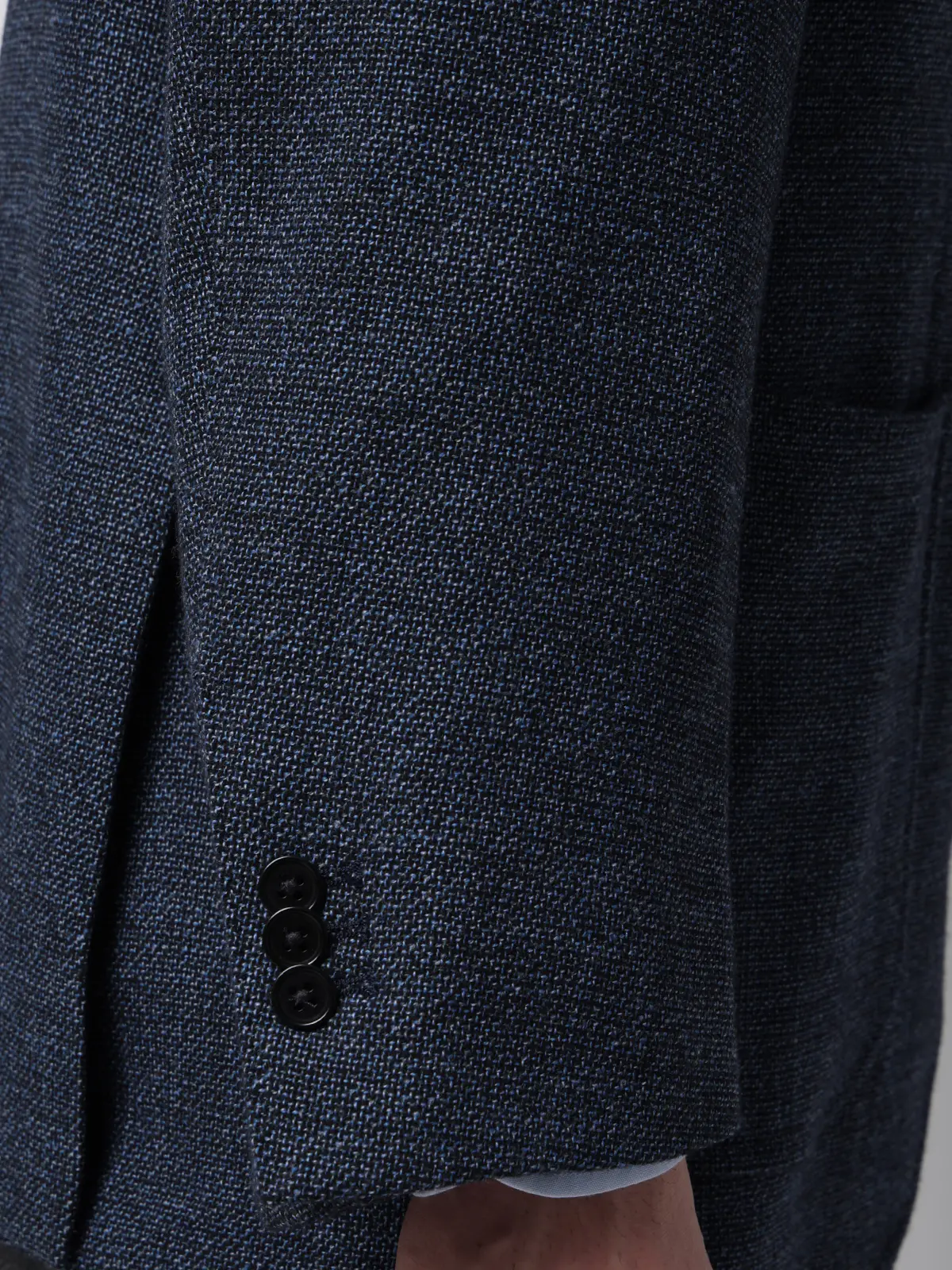 ジャケット／CANONICO／ウール／織柄／LE03 ブルー M