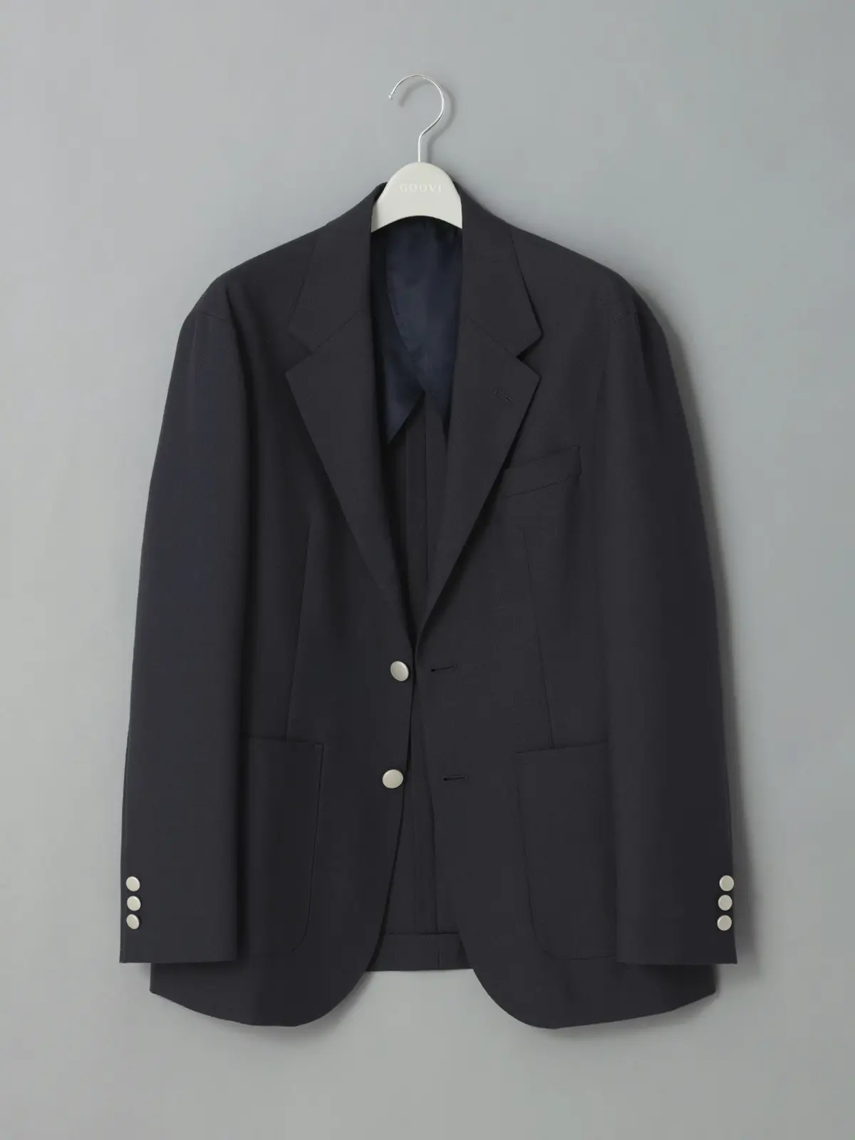 GOOVI／ジャケット／ハイツイストトロピカルウール／無地 ネイビー 0