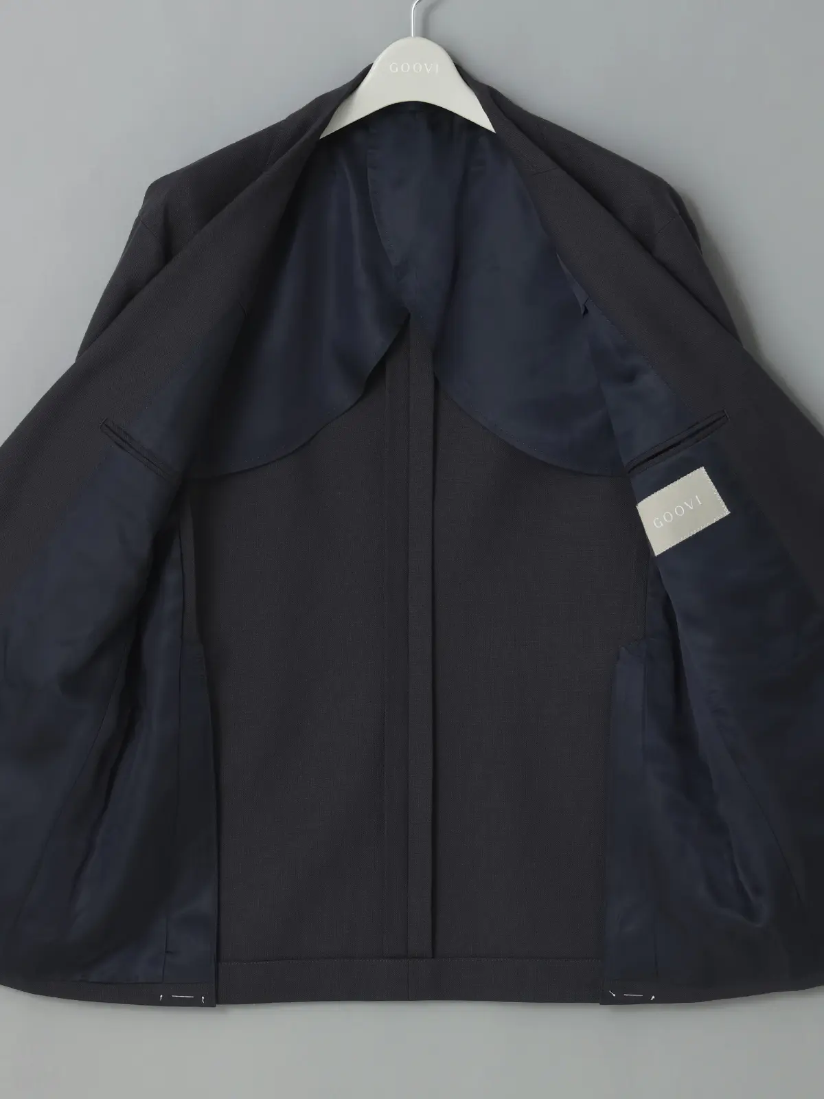 GOOVI／ジャケット／ハイツイストトロピカルウール／無地 ネイビー 0