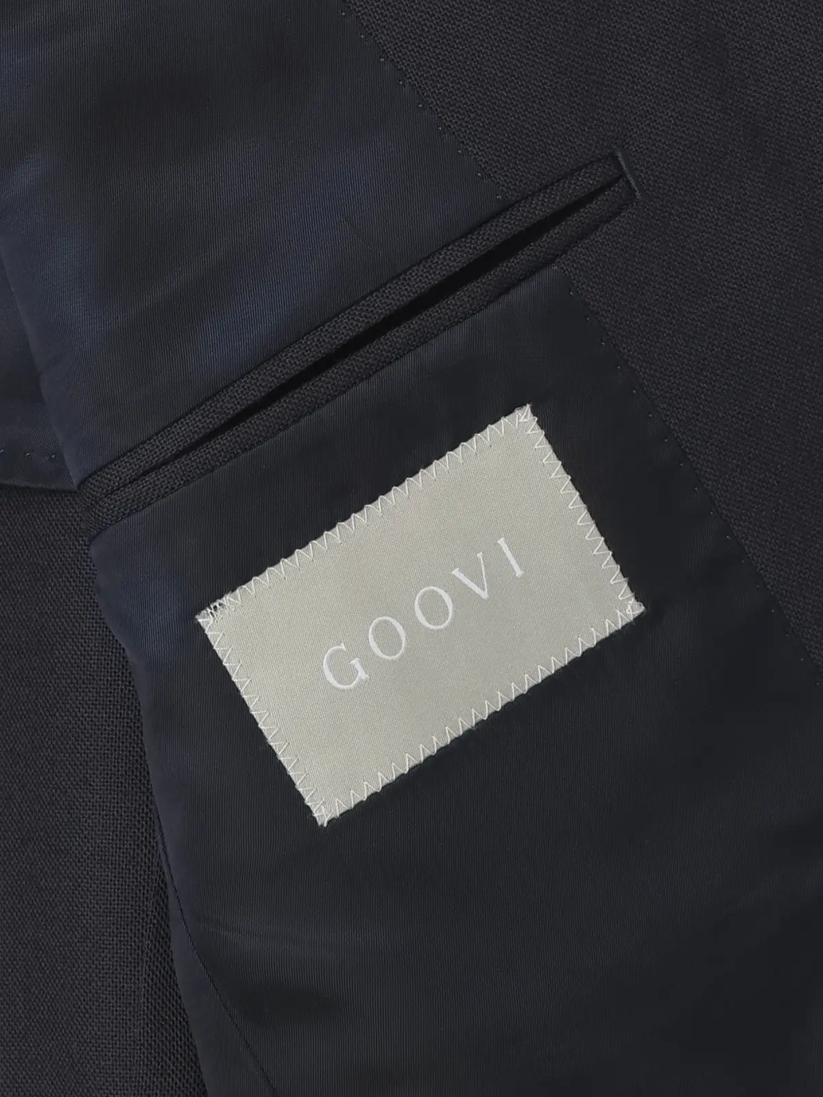 GOOVI／ジャケット／ハイツイストトロピカルウール／無地 ネイビー 0