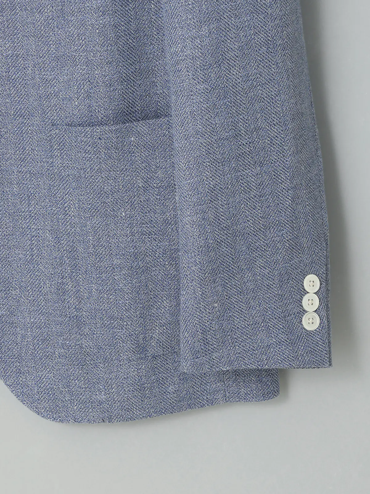 GOOVI／ジャケット／ウールリネンサマーツィード／ヘリンボーン サックス 0