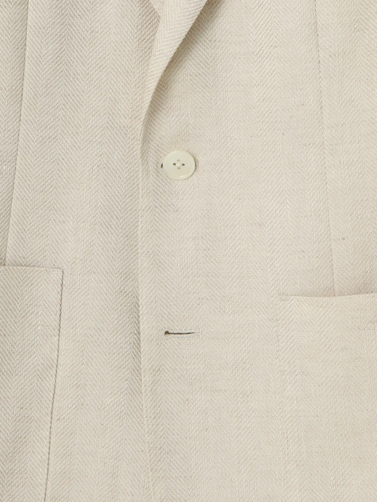 GOOVI／ジャケット／ウールリネンサマーツィード／ヘリンボーン ベージュ 0