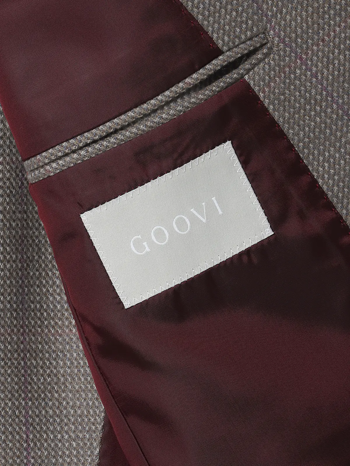 【9／12～WEB先行販売スタート！】GOOVI／ダブルブレストジャケット／ウールソフトツイード ベージュ系 0