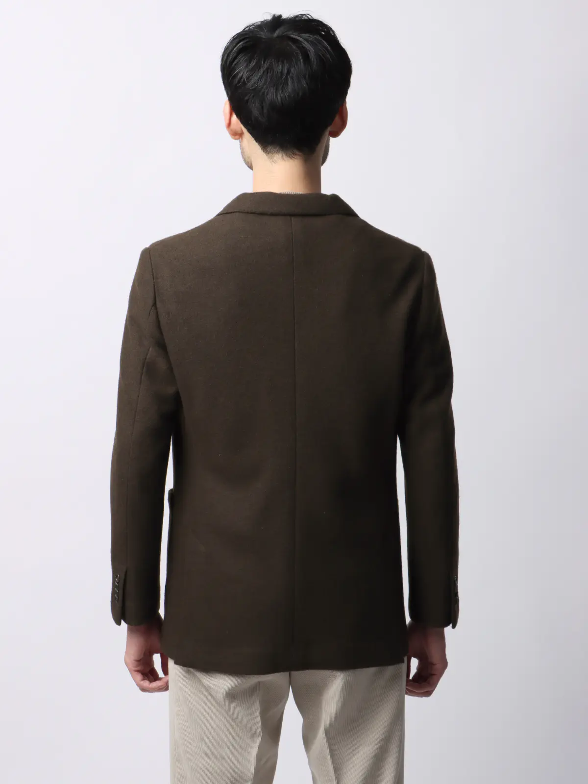 ジャケット/ストレッチ/パイルジャージー/無地/IM01 ブラウン S