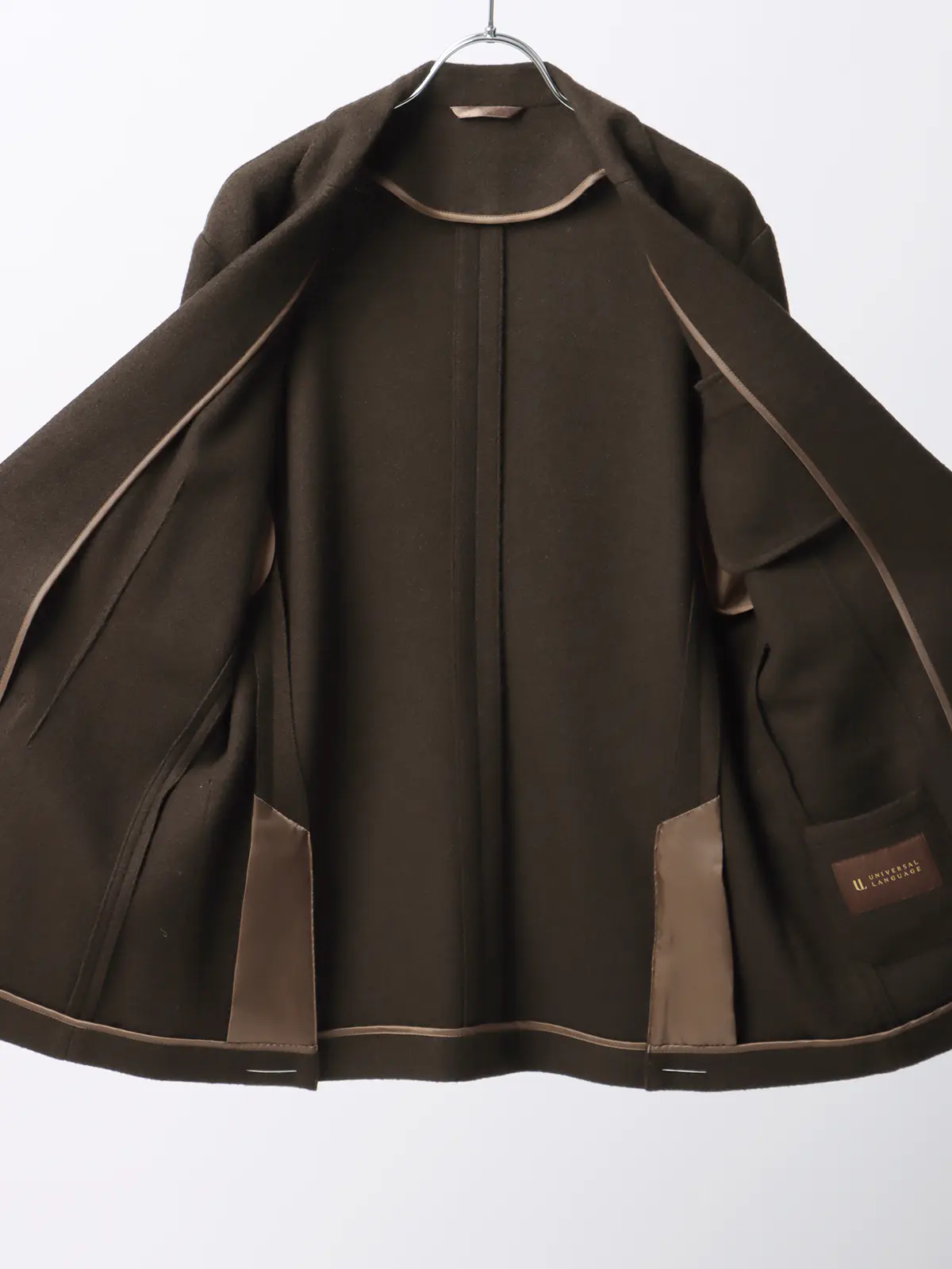 ジャケット/ストレッチ/パイルジャージー/無地/IM01 ブラウン S