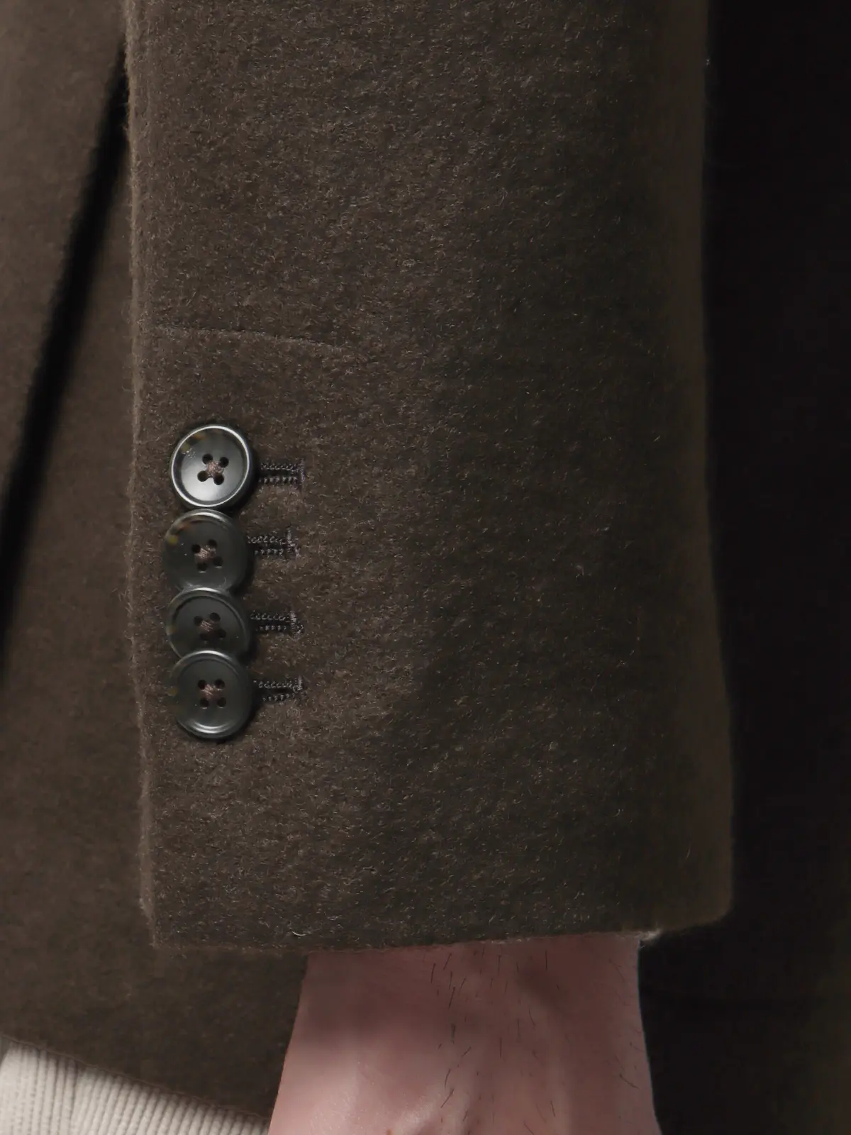 ジャケット/ストレッチ/パイルジャージー/無地/IM01 ブラウン S