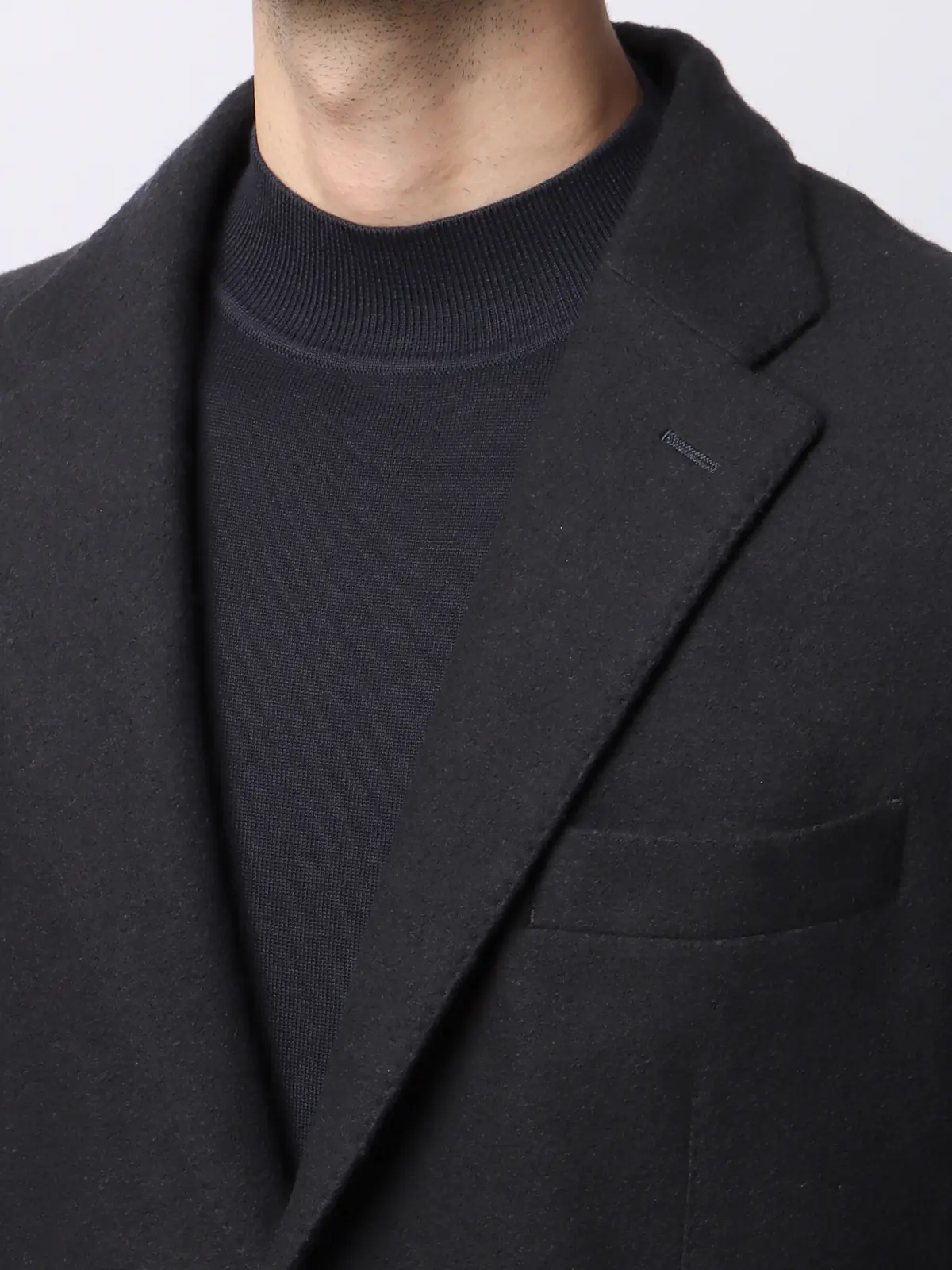 ジャケット/ストレッチ/パイルジャージー/無地/IM01 ネイビー M