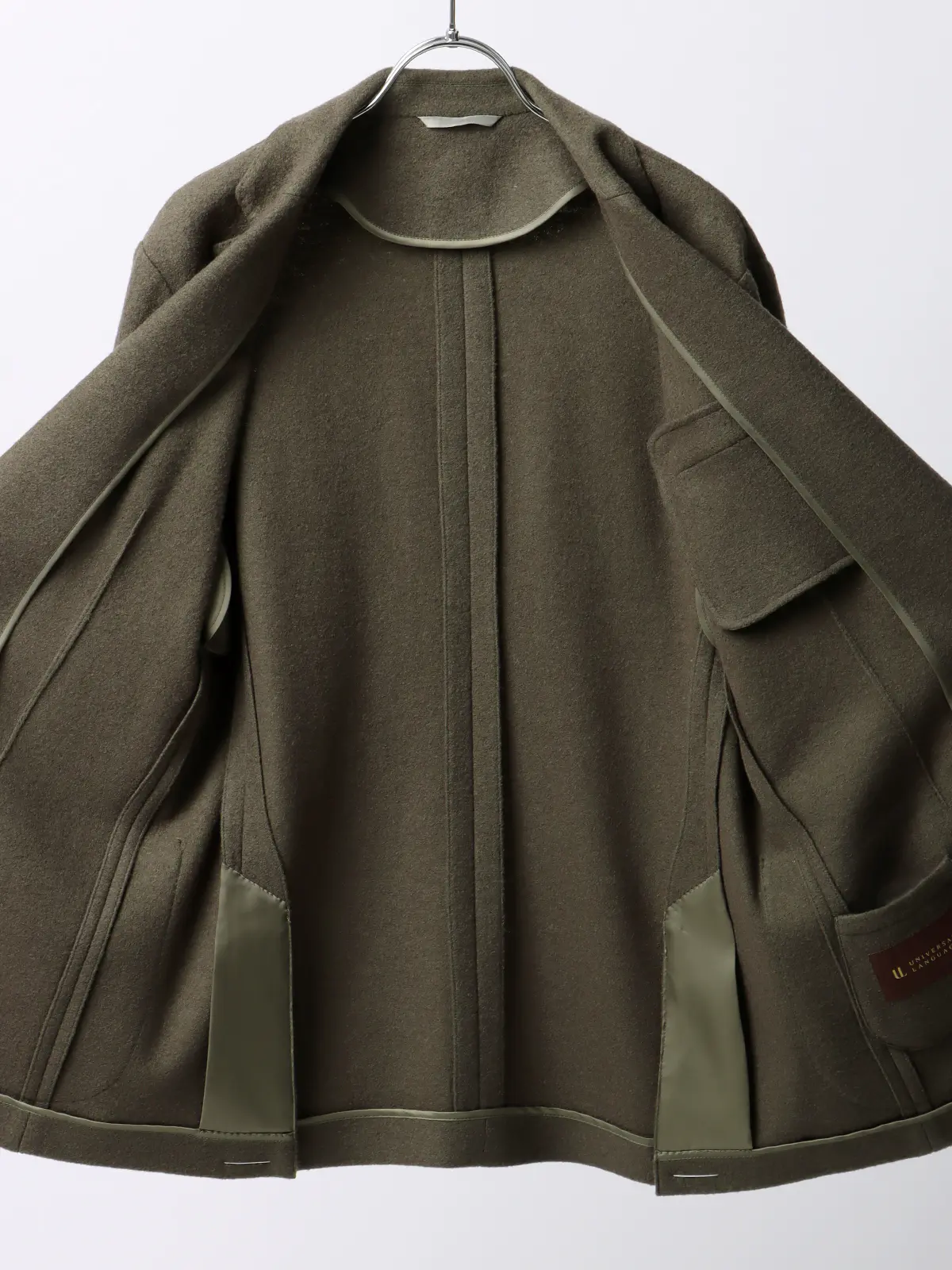 ジャケット／ストレッチ／パイルジャージー／無地／IM01 カーキ S