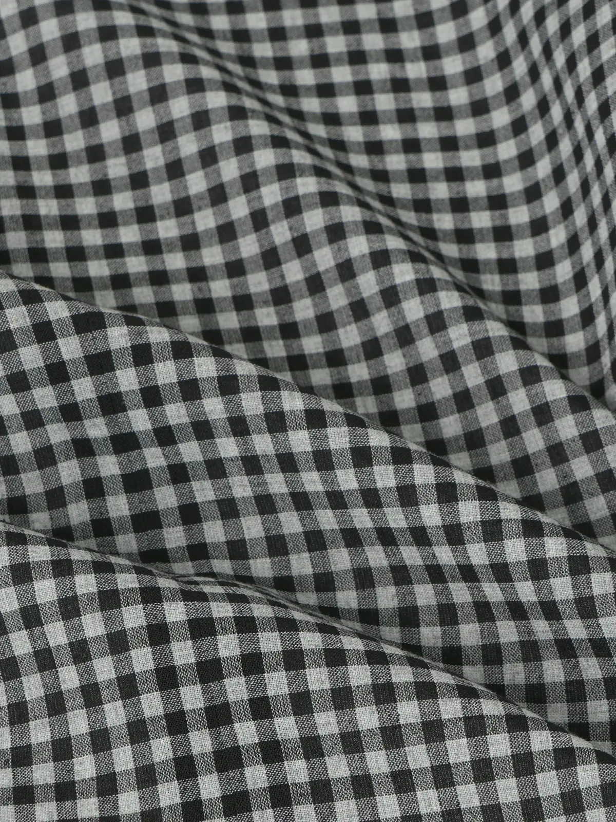 GOOVI／ダブルブレストジャケット／ポリエステルリネン／ギンガムチェック グレー 0