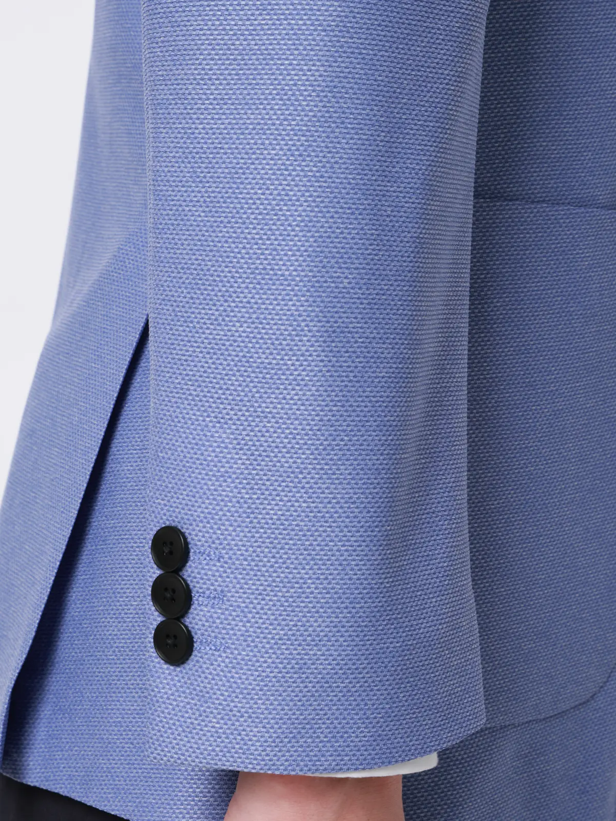 涼しい最高ニットジャケット／ウォッシャブル／ストレッチ／メッシュジャージー／織柄／CH28 ブルー SS