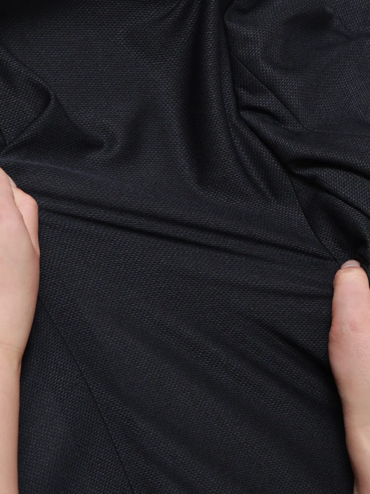 涼しい最高ニットジャケット／ウォッシャブル／ストレッチ／メッシュジャージー／織柄／CH28 ネイビー S