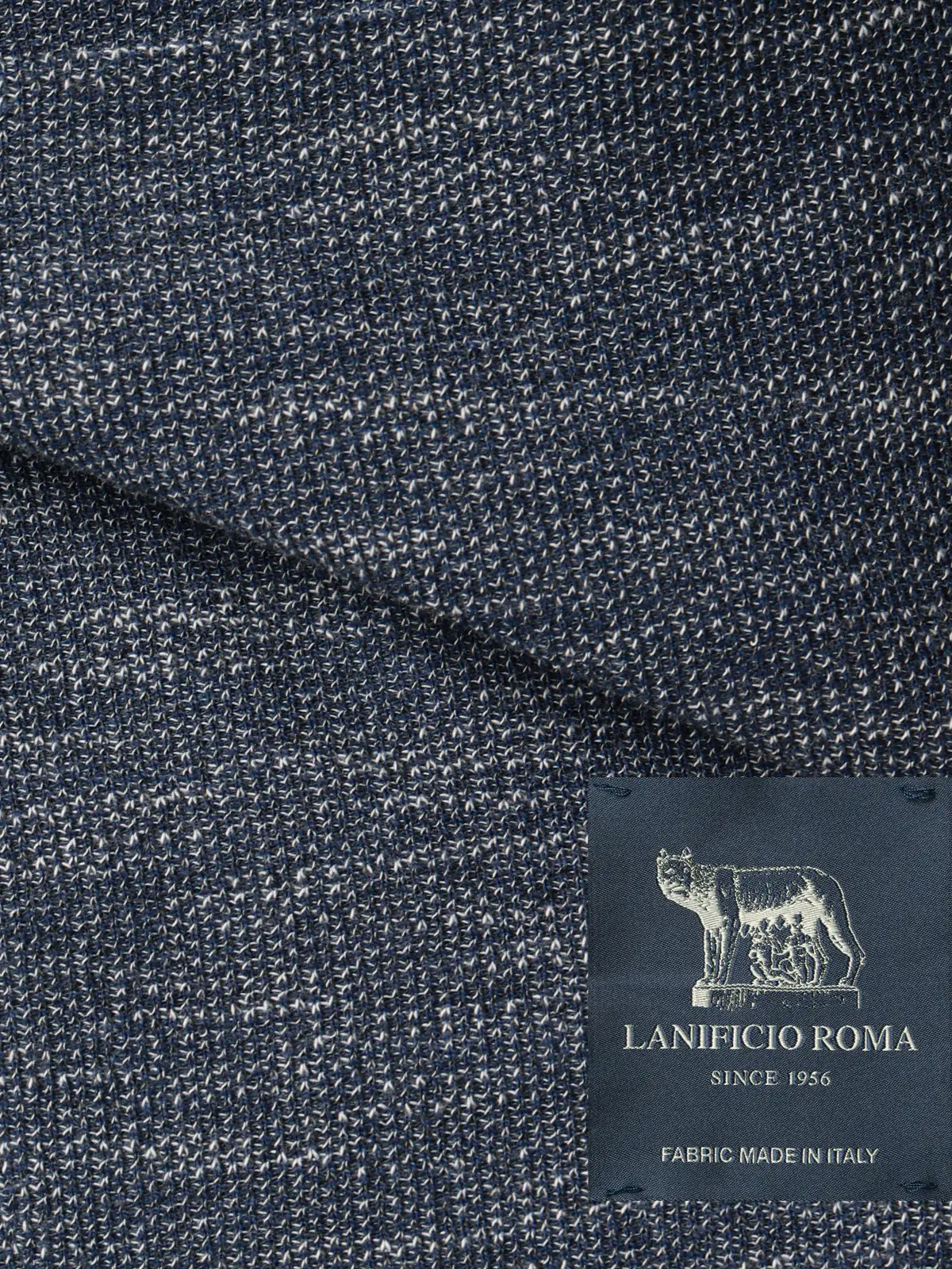 ジャケット／LANIFICIO ROMA／ストレッチ／ミックスジャージー／織柄／CR03 ブルー S