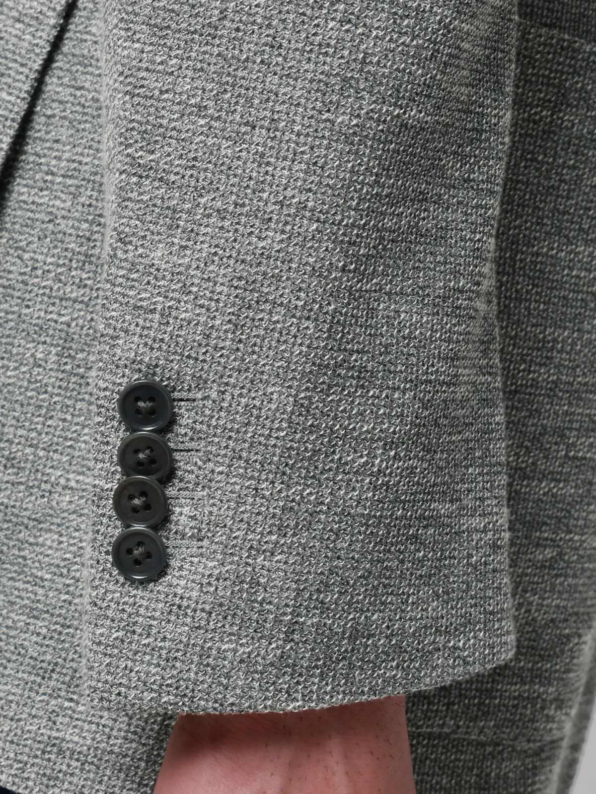 ジャケット／LANIFICIO ROMA／ストレッチ／ミックスジャージー／織柄／CR03 グレー S