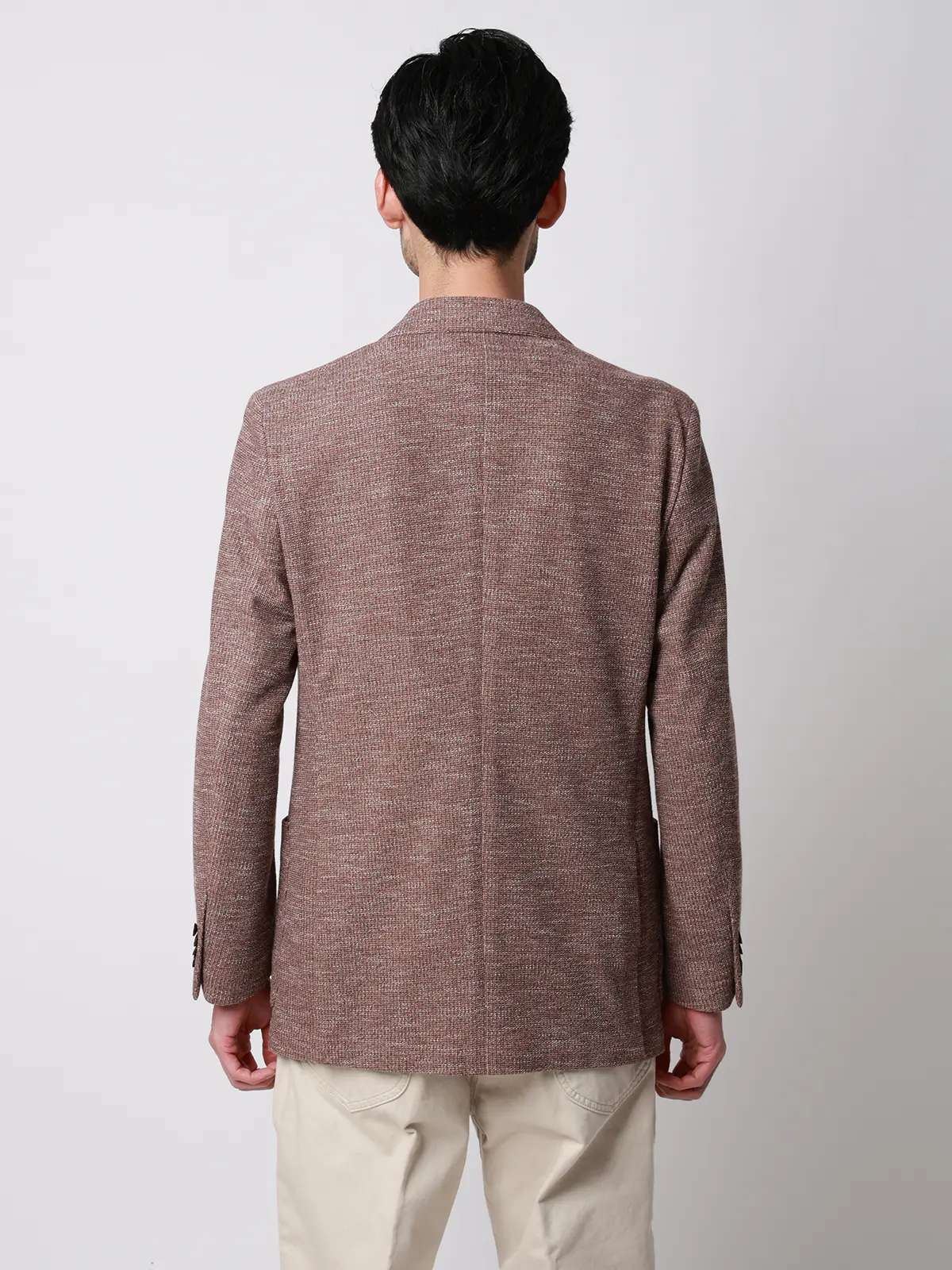 ジャケット/LANIFICIO ROMA/ストレッチ/ミックスジャージー/織柄/CR03 レッド M