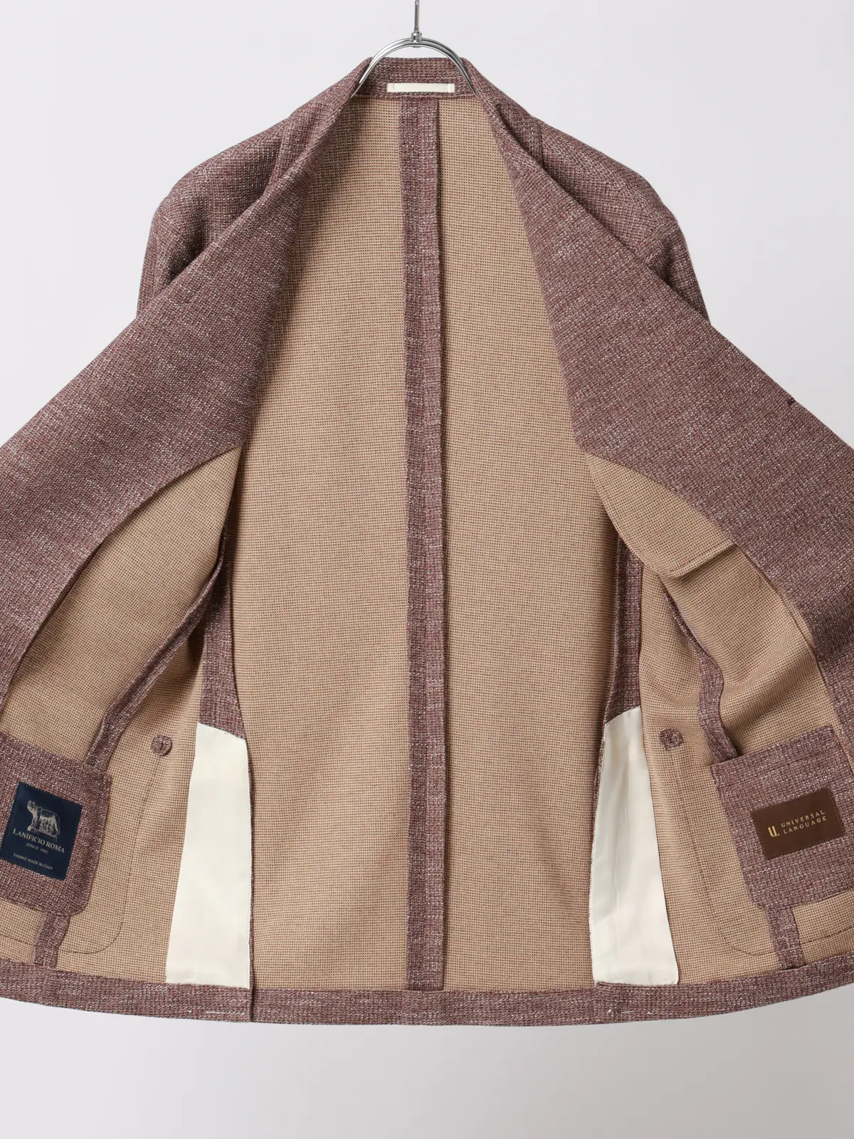 ジャケット/LANIFICIO ROMA/ストレッチ/ミックスジャージー/織柄/CR03 レッド M