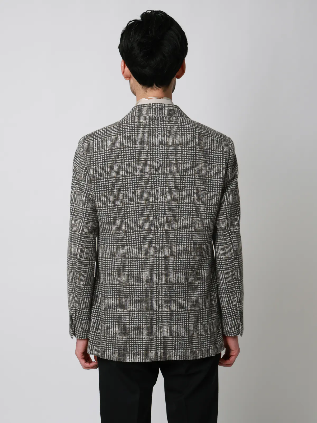 ジャケット／LANIFICIO ROMA／ストレッチ／プリントジャージー／グレンチェック／CR03 グレー S