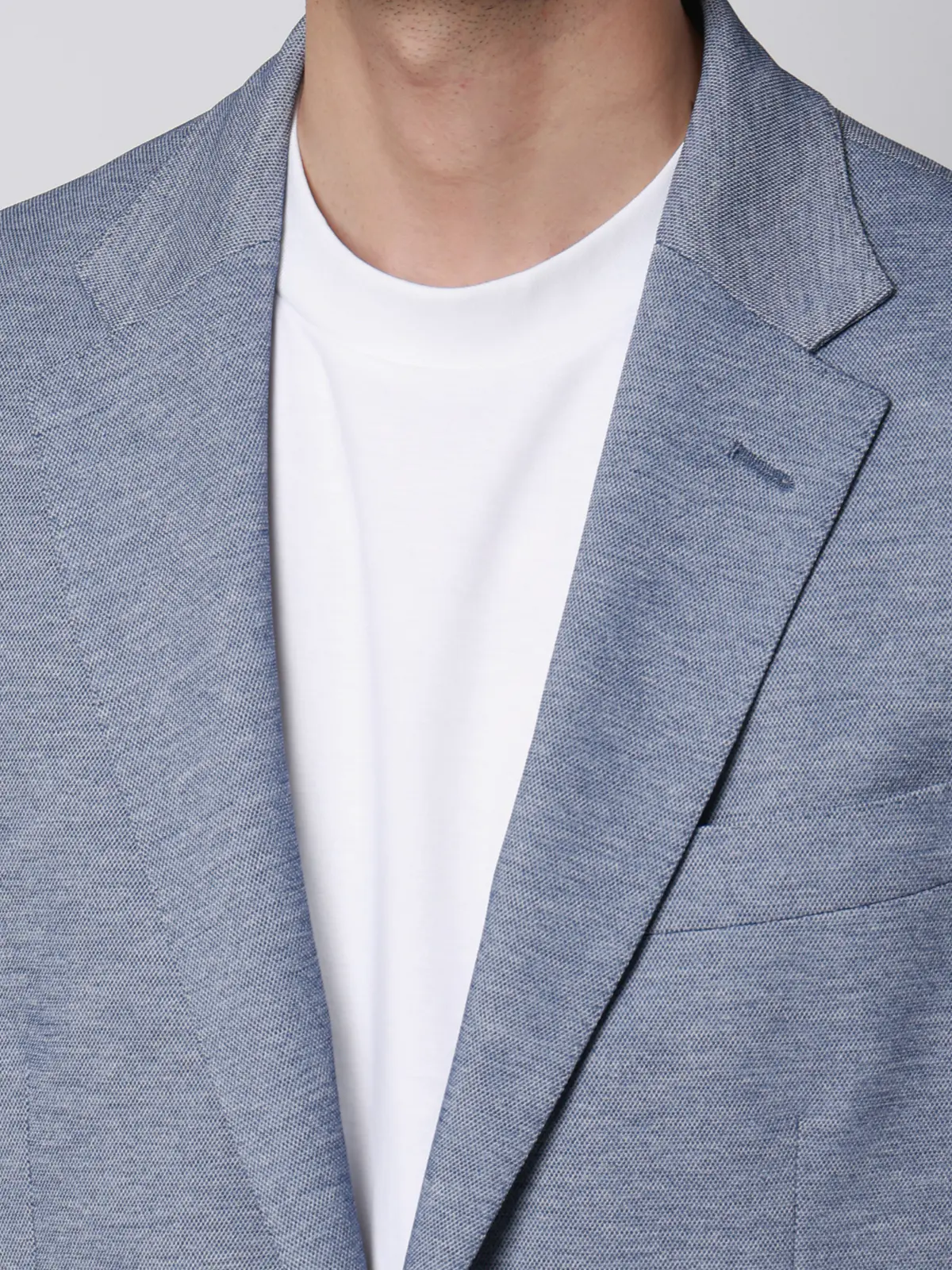 ジャケット／ウォッシャブル／ストレッチ／PARINE／ジャージー／CR03 ブルー S