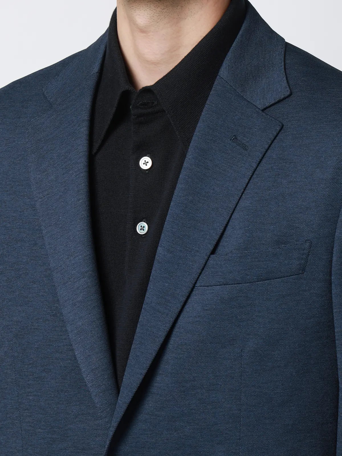 ジャケット／ウォッシャブル／ストレッチ／PARINE／ジャージー／CR03 ネイビー S