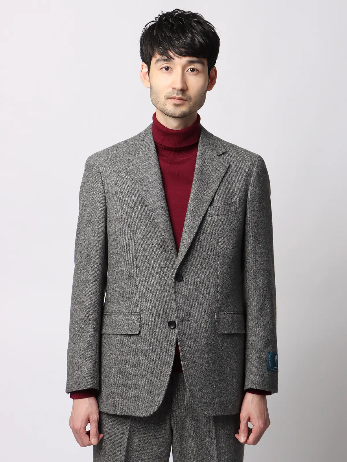 ジャケット／尾州／ウールカシミヤブレンド／ツイル／CR02 グレー SS