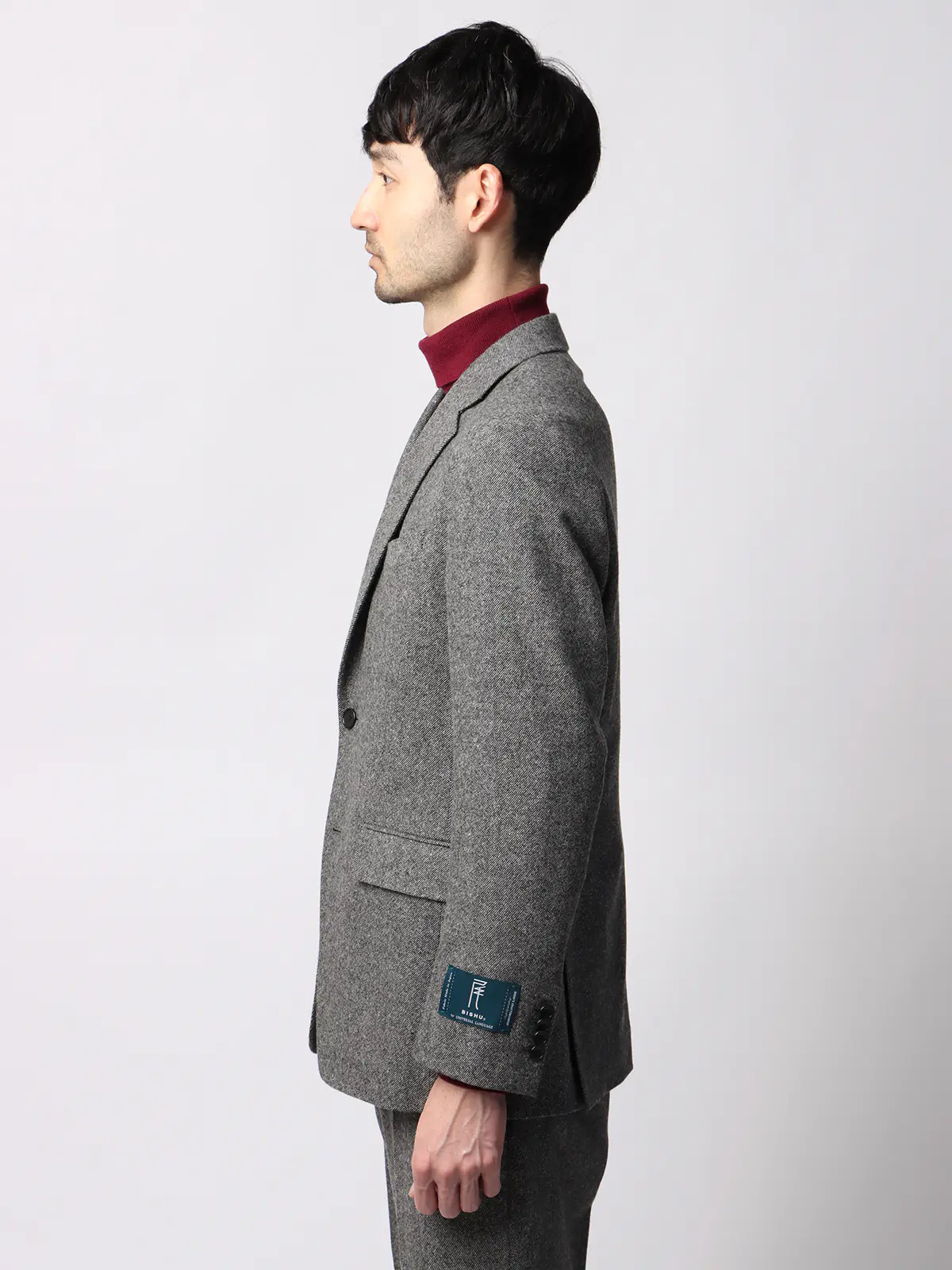 ジャケット／尾州／ウールカシミヤブレンド／ツイル／CR02 グレー SS