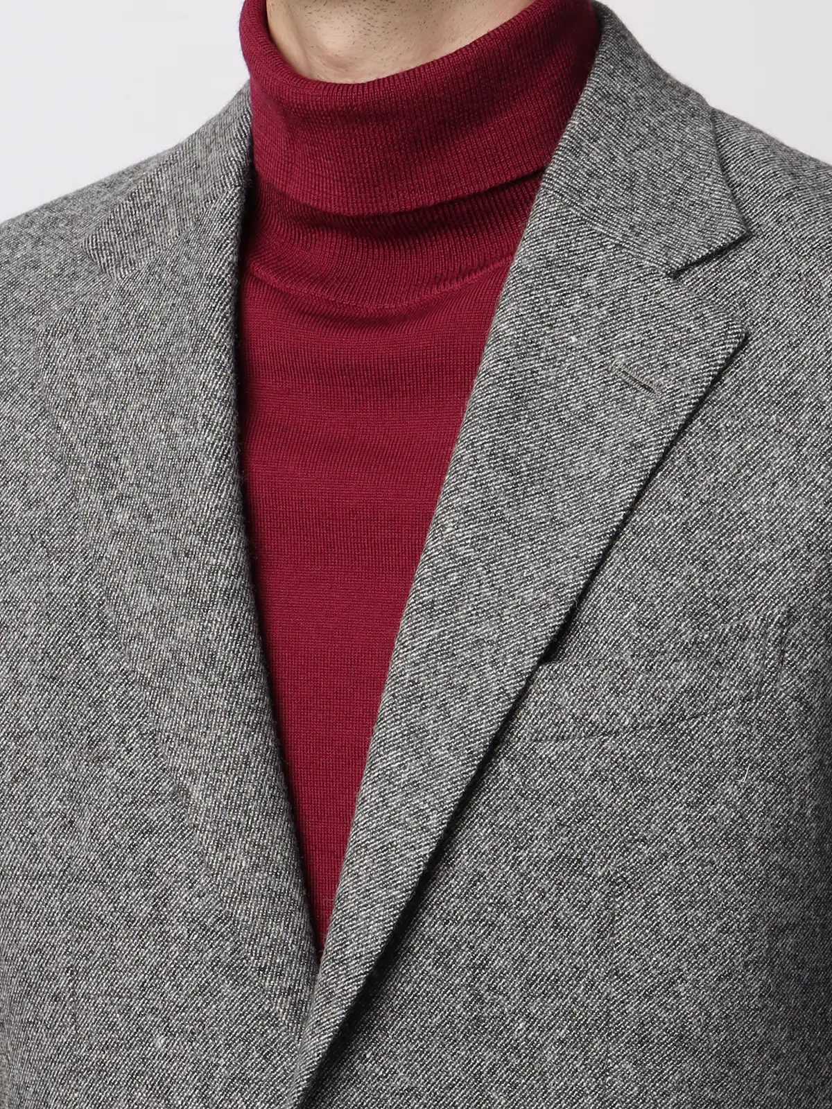 ジャケット／尾州／ウールカシミヤブレンド／ツイル／CR02 グレー SS