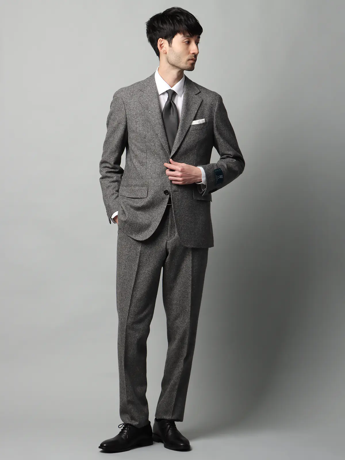 ジャケット／尾州／ウールカシミヤブレンド／ツイル／CR02 グレー SS