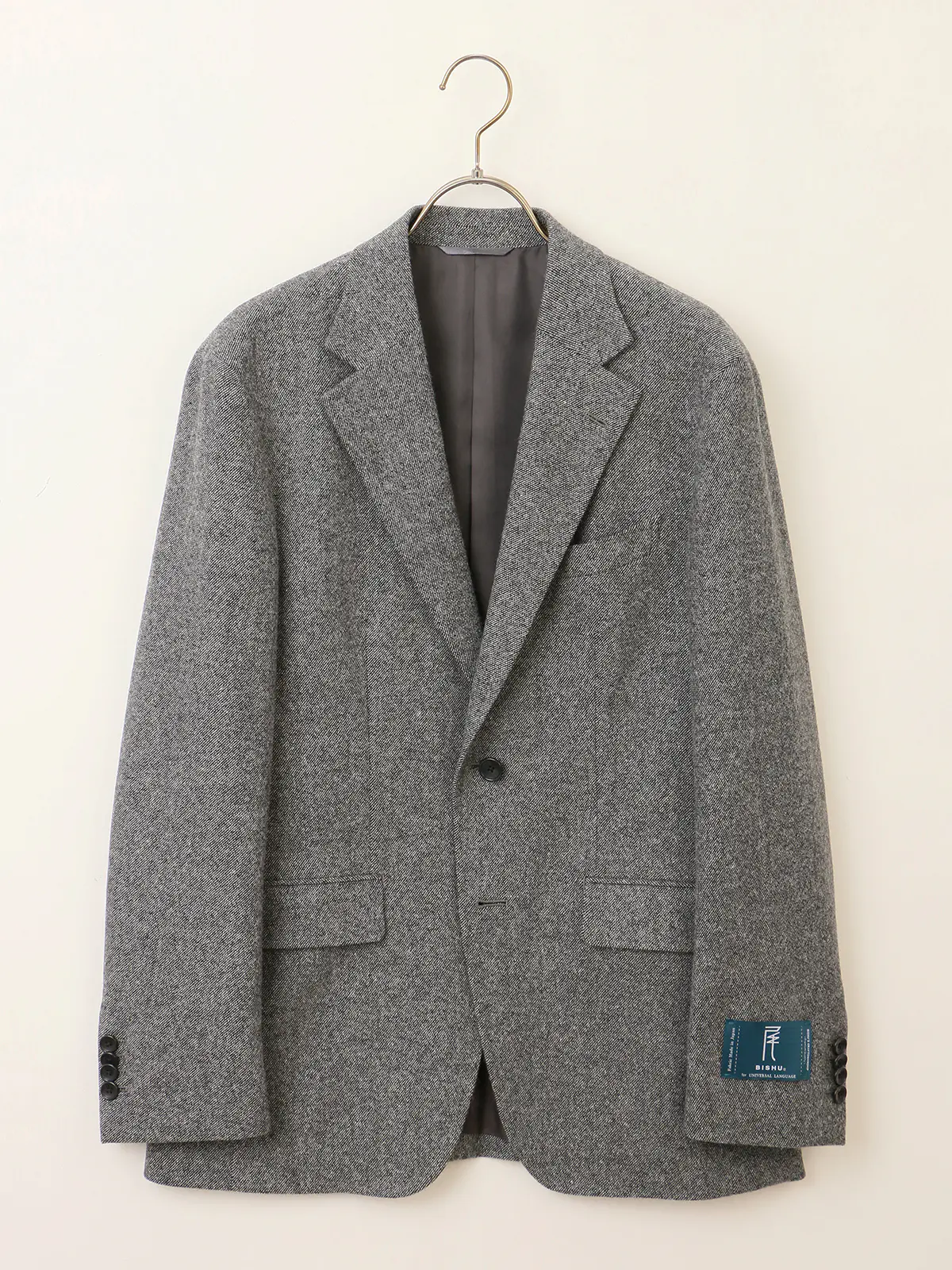 ジャケット／尾州／ウールカシミヤブレンド／ツイル／CR02 グレー SS