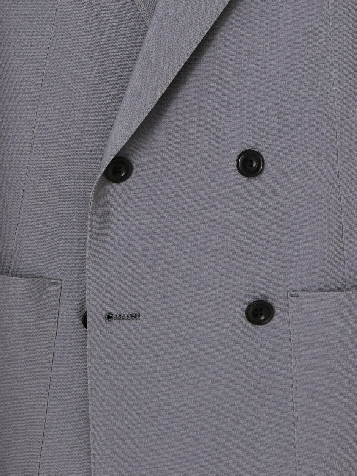 GOOVI／ダブルブレストジャケット／SUPER100'sウールトロピカル／無地 パープル 0