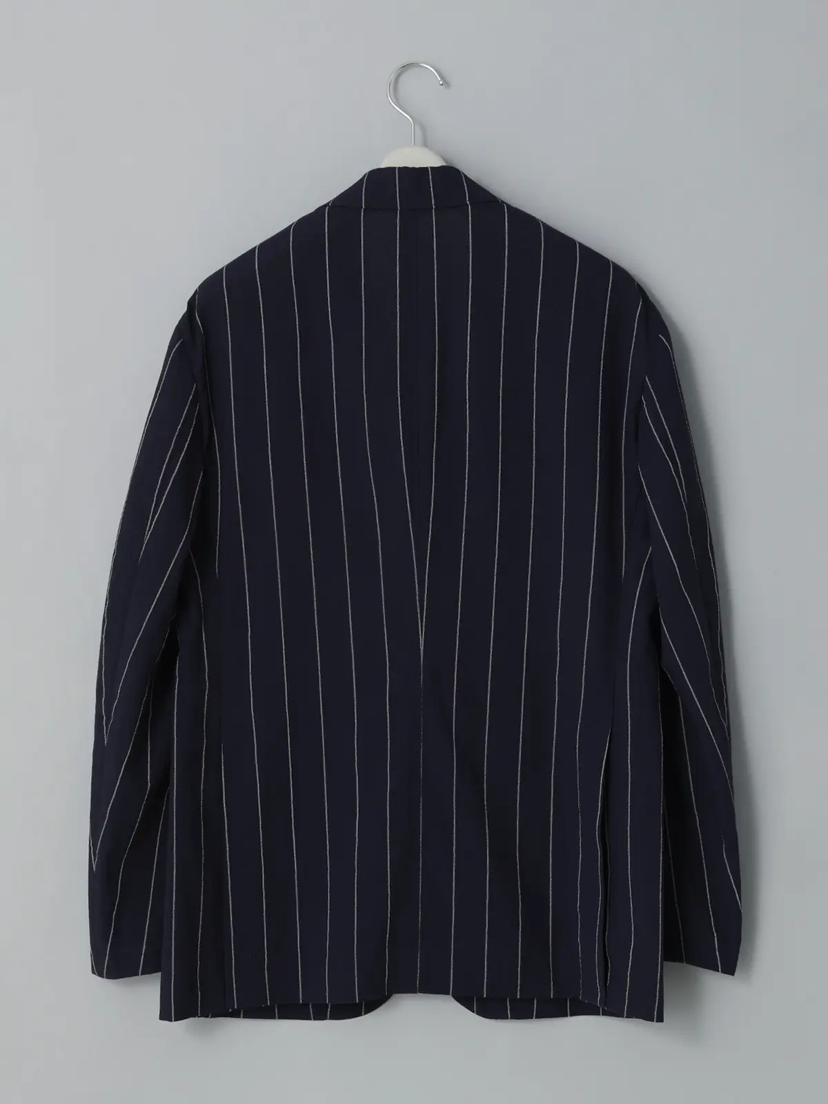 GOOVI／ジャケット／ウールブレンドサッカー／ワイドストライプ ネイビー 0