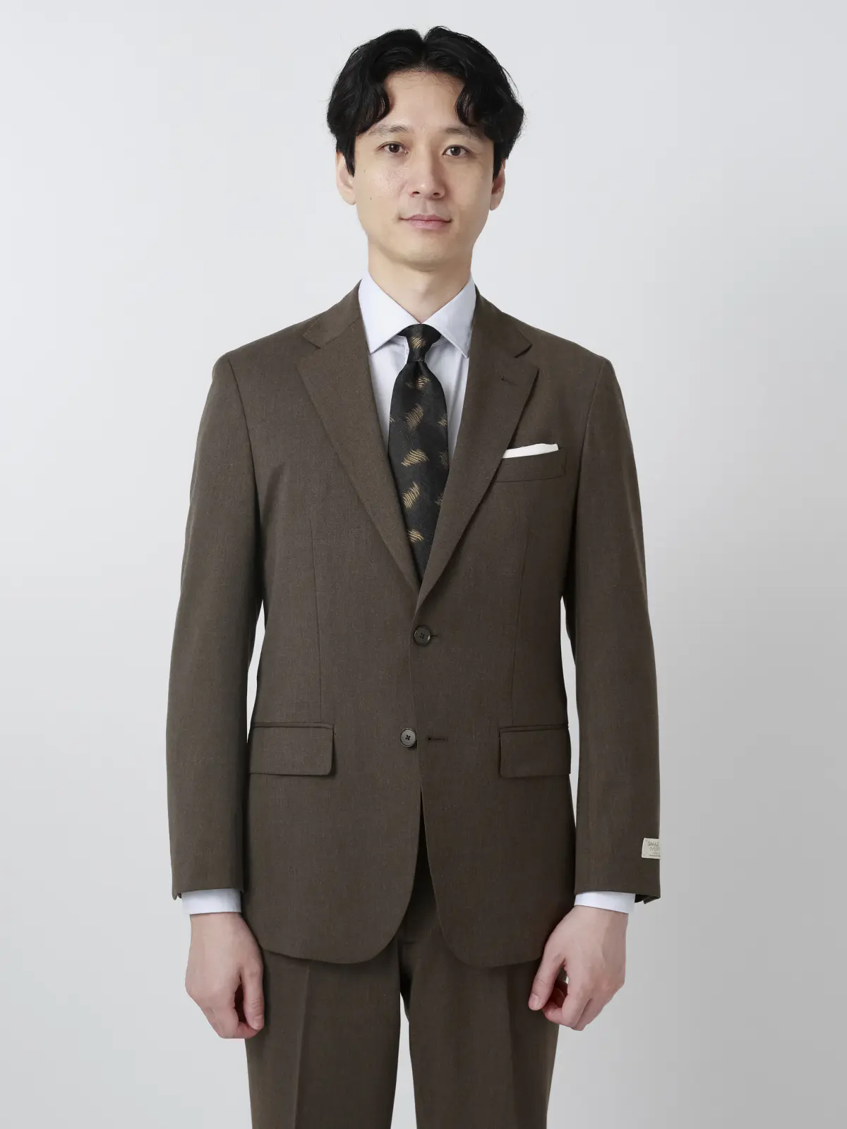 ジャケット/ウォッシャブル/ストレッチ/SMART MERINO/ミルドサキソニー/無地/CR03 ブラウン S